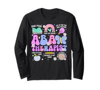 Groovy ABA Therapist 4th of July Retro Patriotic Design Maglia a Manica