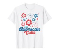Groovy American Tee All American Cutie, Carino Retro Patriottico Maglietta
