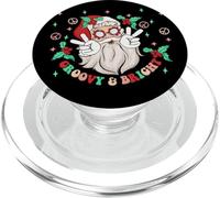 Groovy And Bright Santa Claus Peace Love Christmas Hippie PopSockets PopGrip per MagSafe
