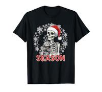 Groovy Congelamento Stagione Scheletro Spooky Natale Bold Inverno Maglietta