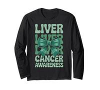Groovy Coquette Bow Liver Cancer Awareness Maglia a Manica