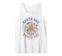 Groovy Earth Day Every Day Anni '70 retrò Floreale Canotta