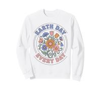 Groovy Earth Day Every Day Anni '70 retrò Floreale Felpa