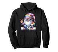 Groovy Hippie GNOME Dad for Women And Men with Peace Hand Felpa con Cappuccio