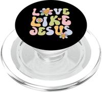 Groovy Love Like Jesus Religious God Christian Graphic PopSockets PopGrip per MagSafe