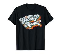 Groovy Mama Retro Famiglia Compleanno 60s 70s Hippie Donne Mamma Maglietta