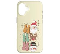 groovy natale Babbo Natale renna pupazzo di neve ho vintage anni '60 Custodia per iPhone 16