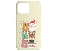 groovy natale Babbo Natale renna pupazzo di neve ho vintage anni '60 Custodia per iPhone 16 Pro Max