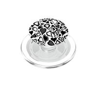 Groovy Nero Bianco Cuore Modello Astratto PopSockets PopGrip per MagSafe