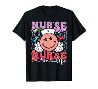 Groovy Nurse Life RN LPN CNA Settimana infermiera Sanità Donne Maglietta