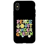 Groovy Peace Out Kindergarten Ragazze Ragazzi Bambino Ultimo Giorno Scuola Custodia per iPhone X/XS