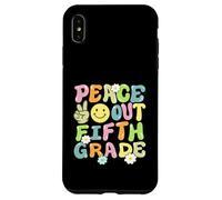 Groovy Peace Out Scuola dell'ultimo giorno per bambini di quinta elementare Custodia per iPhone XS Max