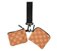 Groovy - Portamonete da donna con occhi arancioni tropicali, grande capacità, con cinturino da polso, per uso quotidiano, confezione da 2
