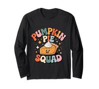 Groovy Pumpkin Pie Squad Family Crew Cena del Ringraziamento Maglia a Manica