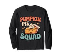 Groovy Pumpkin Pie Squad Family Matching Cena del Ringraziamento Maglia a Manica