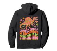 Groovy Spinosaurus Mirabilis Retro 70s Dinosauro Felpa con Cappuccio
