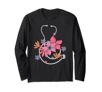 Groovy - Stetoscopio con fiori per la settimana dell'infermiera RN Maglia a Manica