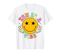 Groovy Ten Is A Vibe 10 anni 10 ° compleanno Maglietta