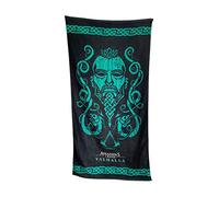 GROOVY Uk Assassin's Creed Eivor Valhalla - Asciugamano da bagno, 150 x 75 cm, colore: Nero