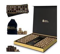 GROSS MEISTER® Fatto a mano Premium Lotto Gioco in legno - Classico set di bingo con botti di legno numerati e carte da gioco - Gioco di società per bambini e adulti - Gioco di famiglia e gioco