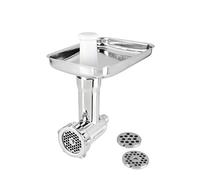grossag Tritacarne in acciaio inox, compatibile con robot da cucina Kitchen Aid, lavabile in lavastoviglie, con 3 dischi forati, accessori per tagliarne KFW 500