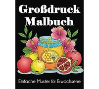 Großdruck Malbuch: Einfache Muster für Erwachsene