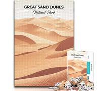 Große Sanddünen-Puzzles 1000 Teile für Erwachsene und Jugendliche, anspruchsvolles Spiel, Geschenke für die ganze Familie, 38x26cm