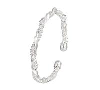 Große Schmuckschatulle Modetrend 8M-Armband Damenarmband übertriebenes offenes Wickelarmband Lederarmbanduhren Herren (Silver, One Size)