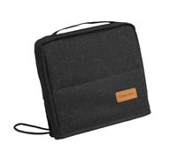 Große tragbare Make-up-Tasche, vertikal, Stoff Kosmetiktasche mit Griff und Reißverschluss, für Damen, Mädchen, Pinsel, Spiegel, Schmuck, Toilettenartikel, Schule, Badezimmer, Accessoires