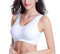 Große Unterwäsche Ohne Stahlring, dünner BH, Sport-Yoga-Unterwäsche, Keine Bindung Schlafen Kleidung Damen, bianco, L