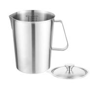 Großer Milchaufschäumbecher | 2000 Ml Edelstahl Messbecher | Milchaufschäumer Kännchen Latte Cappuccino Heißgetränke - Für Cappuccino, Latte, Getränke