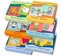 Großes Paket 2 - Bildkarten zur Sprachförderung: enthält 6 Bildkarten-Sets zu Verben, Adjektiven und Minimalpaaren