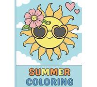 Großes SUMMER COLORING Malbuch: 28 sonnige Motive zum Ausmalen & Englisch lernen (A4)