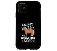 Grosso, calmo e carino, il mio cavallo del fiordo norvegese Custodia per iPhone 11