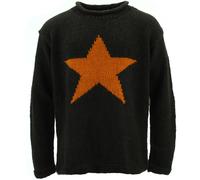 Grosso Lana Maglia Stella Felpa 100% Pullover Caldo Adulti Nepal Loose IN Puro