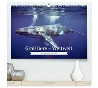 Großtiere - Weltweit (hochwertiger Premium Wandkalender 2027 DIN A2 quer), Kunstdruck in Hochglanz: Dieser Kalender zeigt die beeindruckende Vielfalt ... Riesen der Savanne und des Dschungels.