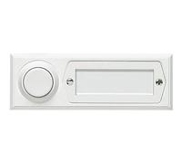 Grothe 51013 Tasto per campanello con targhetta 1 parte Bianco 12 V/1,5 A