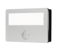 Grothe Pulsante campanello con grande targhetta per il nome, illuminazione a LED, superficie in alluminio ETA 641 (dopo il montaggio non ci sono viti visibili, telaio incluso)