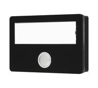 Grothe Pulsante campanello con grande targhetta per il nome, illuminazione a LED, superficie in plastica, colore nero ETA 643 (dopo il montaggio non sono visibili viti, inclusa cornice)