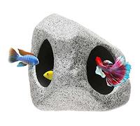 Grotta dell'acquario, casa artificiale della roccia, pietra vuota nascosta, grotta decorativa impilabile dell'acquario (ST1402)