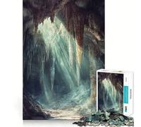 Grotta mistica con raggi di luce Puzzle difficile per adulti da 1000 pezzi Gioco di logica Divertimento rilassante Opera d'arte ben definita (38x52cm)