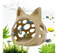 Grotta per acquari, a forma di testa di gatto, stampata in 3D per acquario, per gamberetti, accessorio decorativo creativo, grotta unica con sparizione liscia per hotel, , ristorante