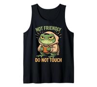 Grouchy Frog Non Amichevole Non Toccare caffè introverso Canotta