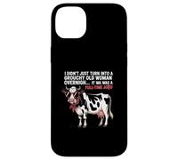 Grouchy Old Woman Cow Full Time Job Funny Tee Custodia per iPhone 14 Plus