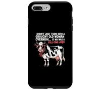 Grouchy Old Woman Cow Full Time Job Funny Tee Custodia per iPhone 7 Plus/8 Plus