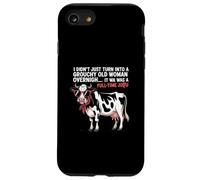 Grouchy Old Woman Cow Full Time Job Funny Tee Custodia per iPhone SE (2020) / 7/8