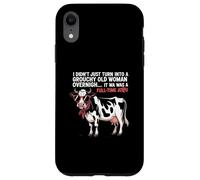 Grouchy Old Woman Cow Full Time Job Funny Tee Custodia per iPhone XR