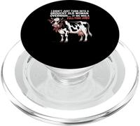 Grouchy Old Woman Cow Full Time Job Funny Tee PopSockets PopGrip per MagSafe