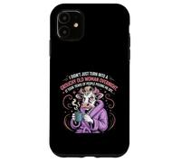 Grouchy Old Woman Funny Cow Coffee Sass Custodia per iPhone 11