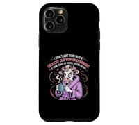 Grouchy Old Woman Funny Cow Coffee Sass Custodia per iPhone 11 Pro